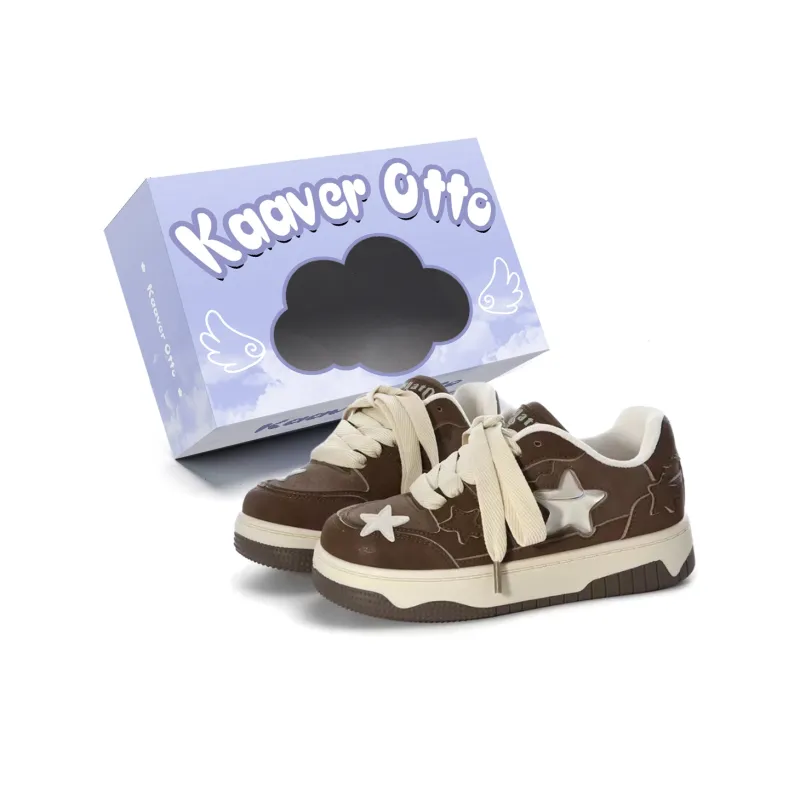 KAAVER OTTO Skateboard Shoes Women's Low Top White-38