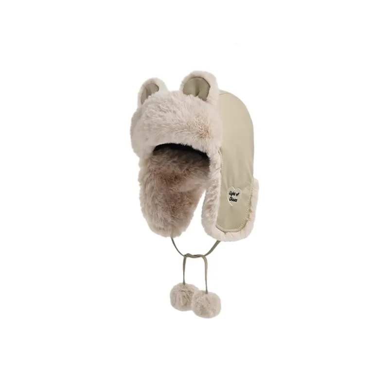 FREE RABBITⅡ Fall And Winter Cold Resistant Cycling Helmet Liner Warm Ear Protection Leather Skiing Trapper Hats Unisex-3
