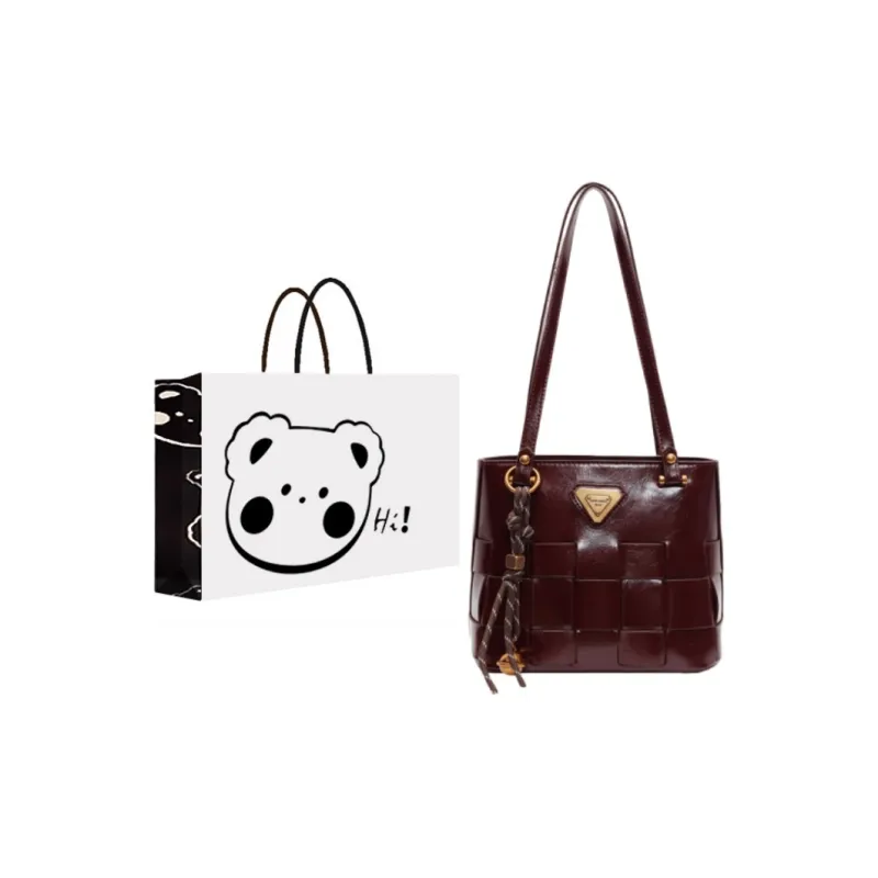 NX DOUGHNUT PU Handbag Shoulder Bag Women's Black/Ancora Red/Coffee/Brown-8