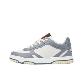GUCCI Re Web Low Top Skateboard Shoes Men's White Gray
