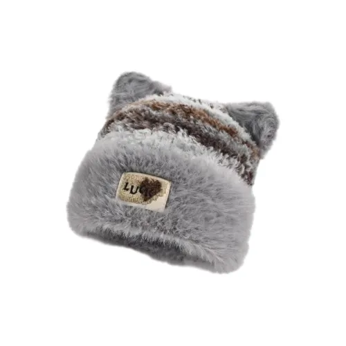 FREE RABBITⅡ Winter Furry Thickened Warm Ear-Protection Head Cover Makes Face Appear Smaller Beanie Unisex