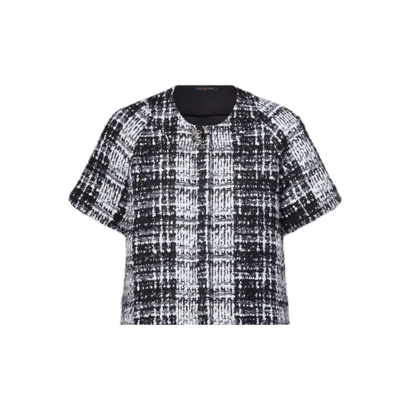 LOUIS VUITTON Graphic Tweed Short-Sleeved Dress-2