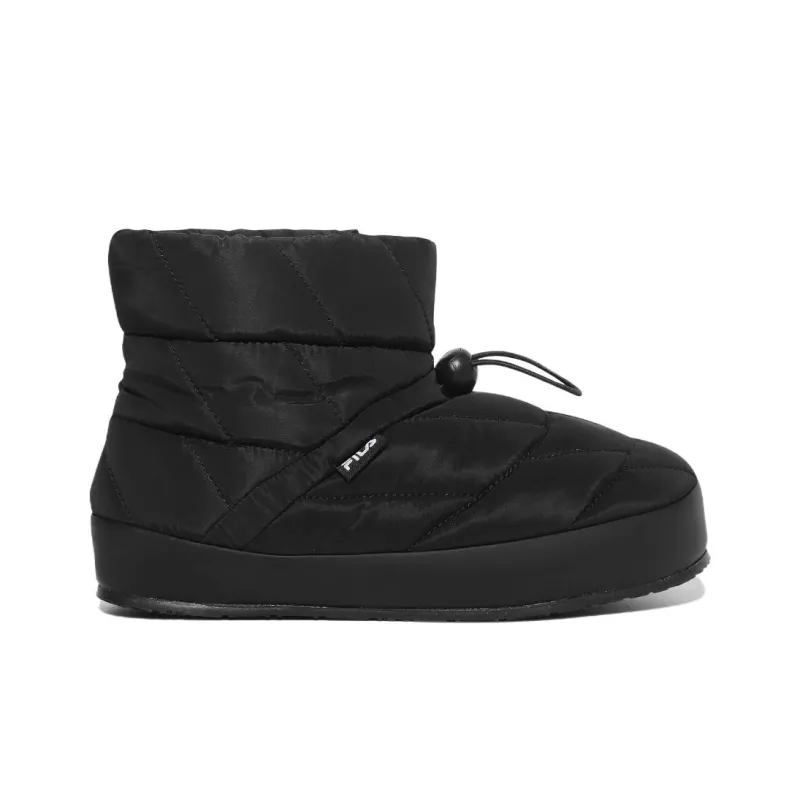 FILA Wear Resistant Slip Resistant Short Snow Boots Unisex Black-1