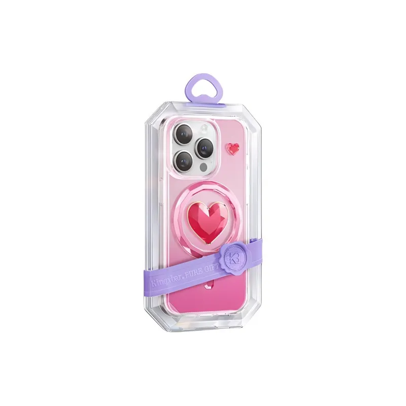 Kingxbar TPU Material 3D Effect Heart Magsafe Phone Case Compatible With Apple 16 Collection-8