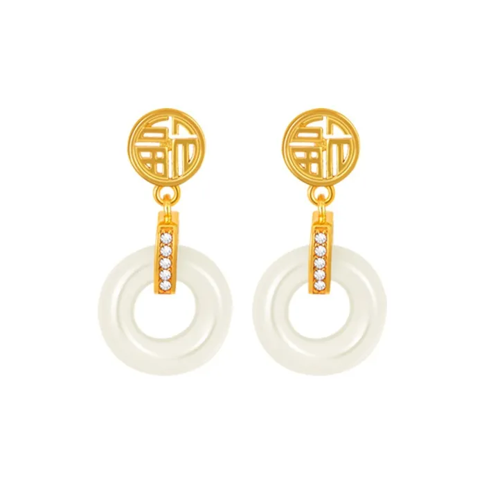 Suddenly Lucky Chalcedony Earrings Women's-0