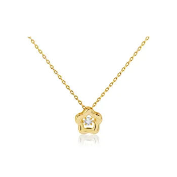 YYOGURT Niche Copper Plated 14K Real Gold Shiny Zircon Collarbone Chain Everyday Commute Necklace Women's