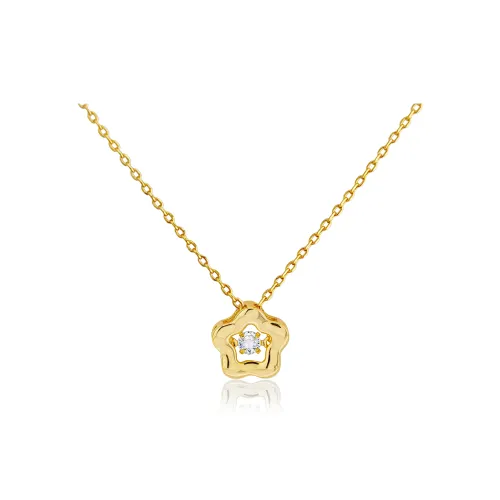 YYOGURT Niche Copper-Plated 14K Real Gold Shiny Zircon Collarbone Chain Everyday Commute Necklace Women's