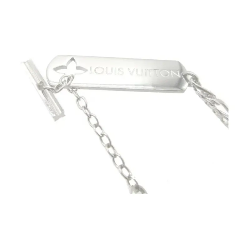 LOUIS VUITTON Metal Necklaces Men's Silver-3