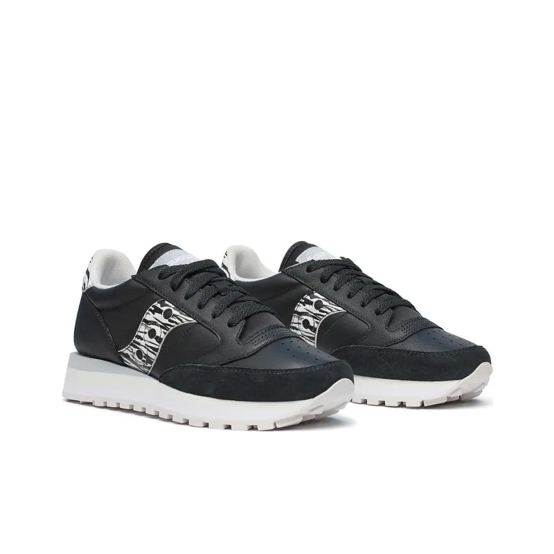 Saucony Jazz Triple Anti Slip Wear Resistant Low Top Casual Shoes Women's Black-2