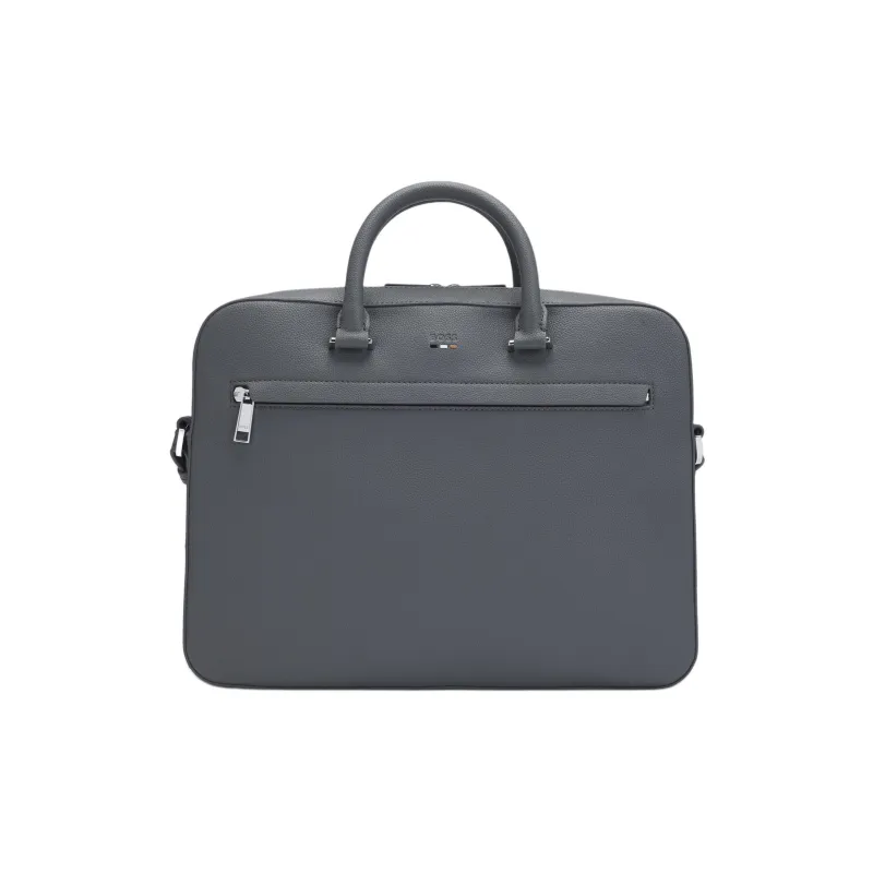 HUGO BOSS Artificial Leather Shoulder Bag, Crossbody Bag, Handbag, Briefcase Men's Dark Gray-0