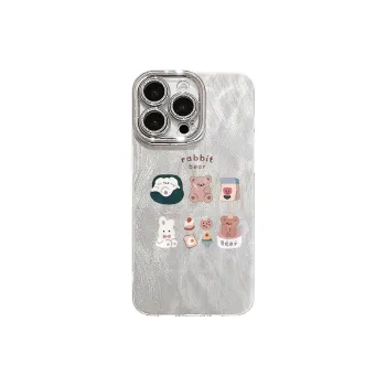 XIANGRIKE TPU Material Bear Laptop Phone Case Compatible With IPhone 15/14 Plus/13/12/11/15 Pro Max/XS/XR/XS Max/8 Plus