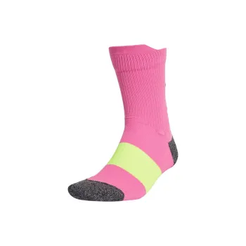 Adidas Mid Calf Socks Unisex 1 Pack Pink/Black/Yellow