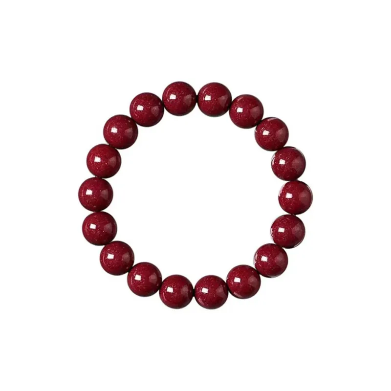 Cuizu Reconstructed Cinnabar Bracelets Unisex-6