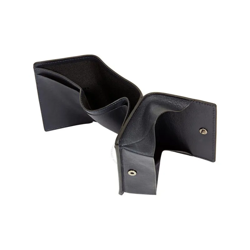 COACH Saddle Calfskin Wallet Mini Unisex Midnight-4