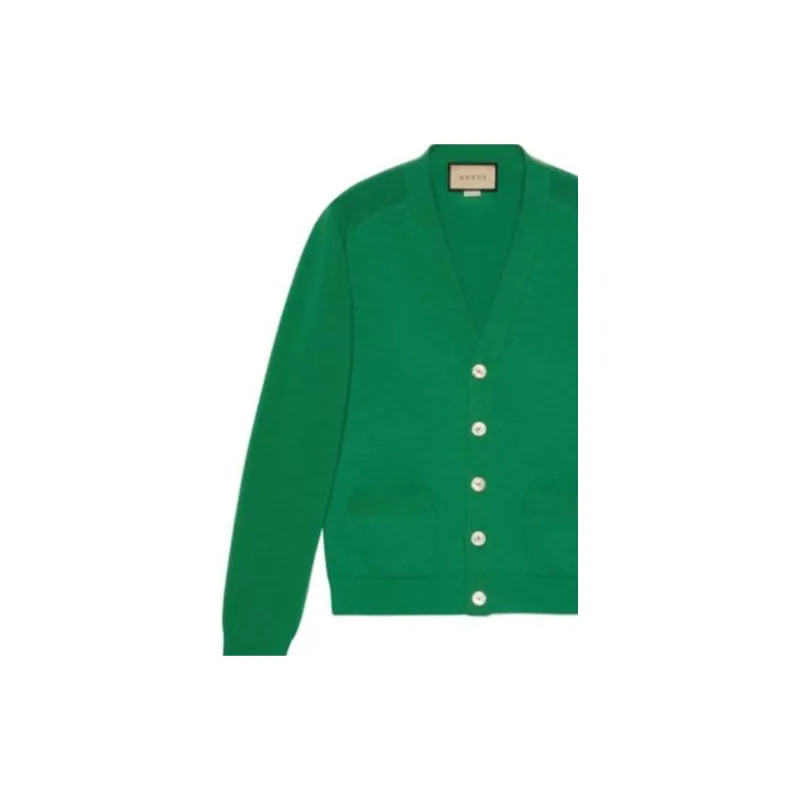 GUCCI Logo patch Button fastening Cardigan-4