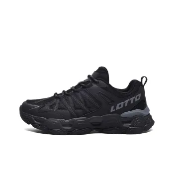 LOTTO Cushioned Slip-Resistant Abrasion-Resistant Low-Top Chunky Sneakers Men's Black