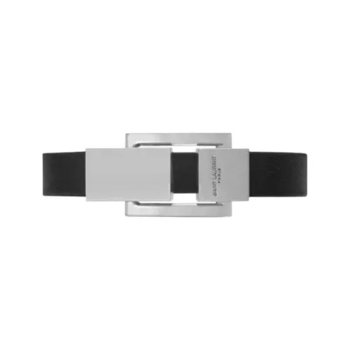 SAINT LAURENT Genuine Leather Bangles Men's Black