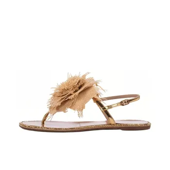Le Silla Rose Metallic Effect Flat Sandals Women's