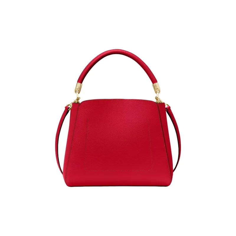 Kate Spade Grained Leather Shoulder Bag Crossbody Bag Handbag Medium Size Women's Cherry Red-2