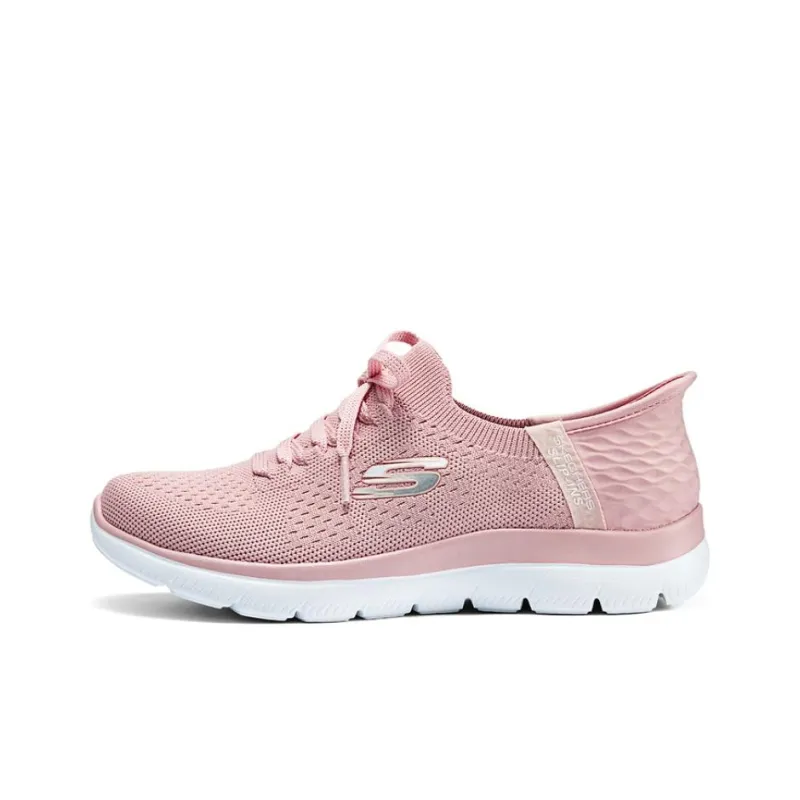 Skechers Sport Anti Slip Wear Resistant Low Top Casual Shoes Women's Pink-0
