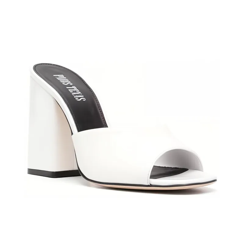 Paris Texas Anja 105mm Leather Mules-2
