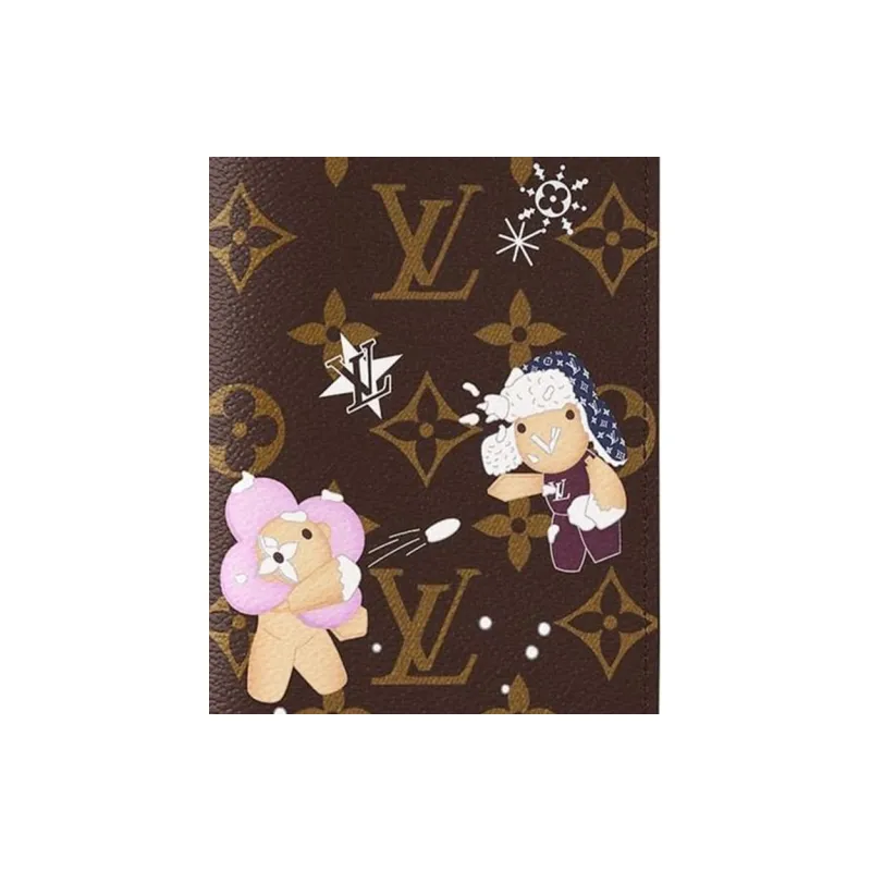 LOUIS VUITTON Passport Cover Monogram/Azur Frost-4