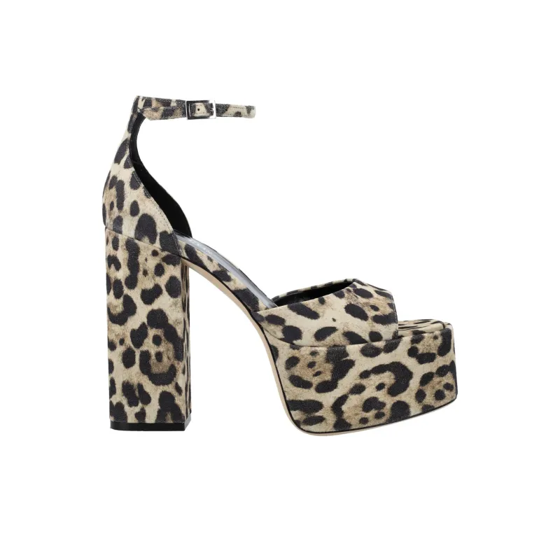 Paris Texas One Strap Sandals 11cm Women's Leopard Print-1