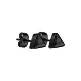 Black Triangle Stud Earrings-1 Pair
