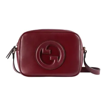 GUCCI Blondie Smooth Leather Crossbody Bag, Shoulder Bag Mini Women's Red
