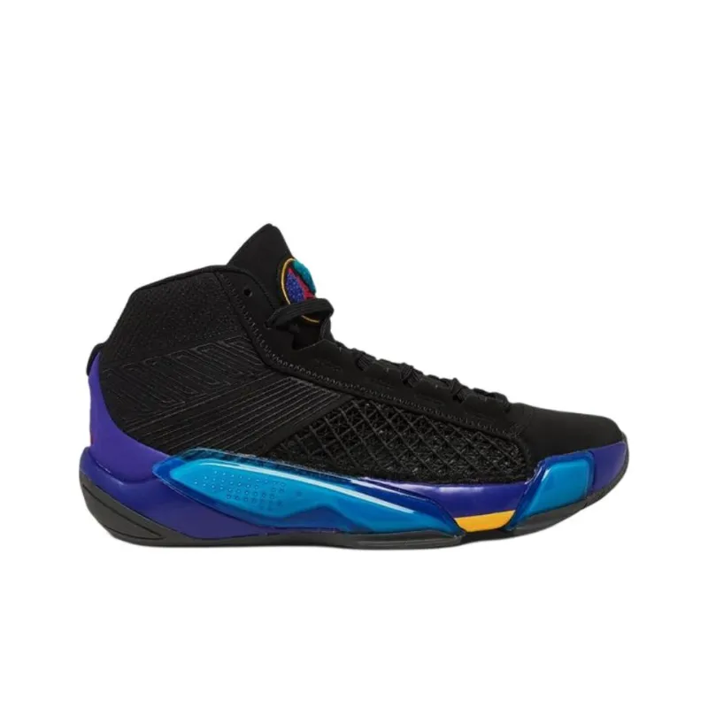 Jordan Air Jordan 38 Anti Slip Wear Resistant Mid Top Children's Basketball Shoes Black Teenagers-1