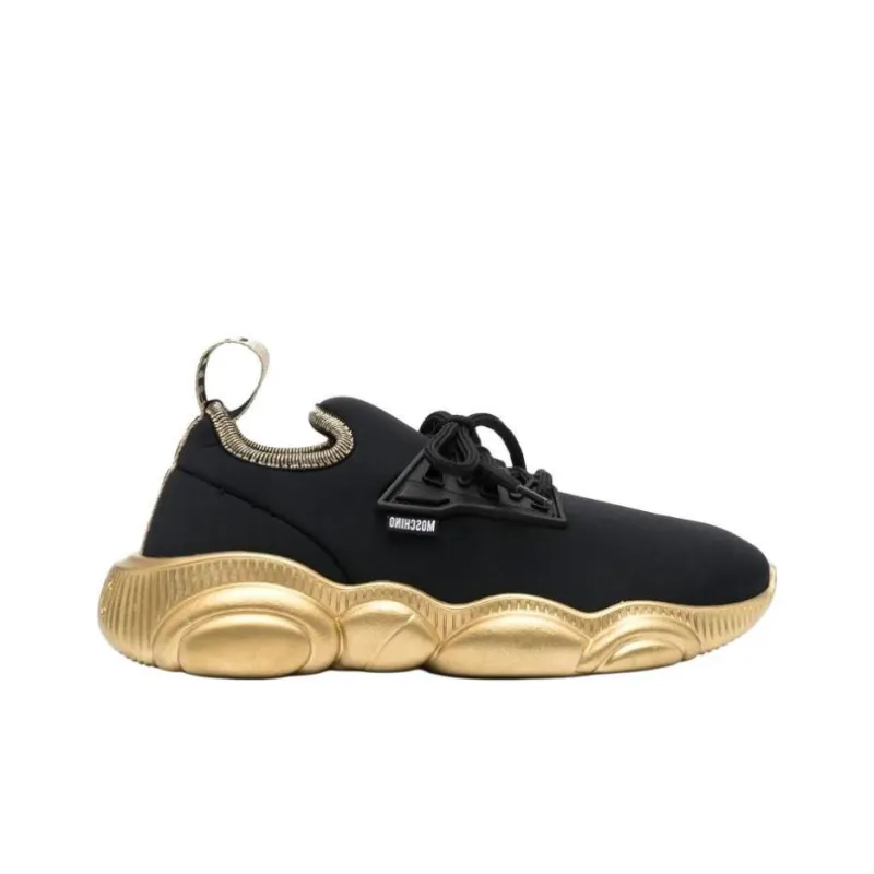 MOSCHINO Wear Resistant Low Top Sports Casual Shoes Women's Black-1