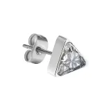 Silver Triangle Stud Earring-Single