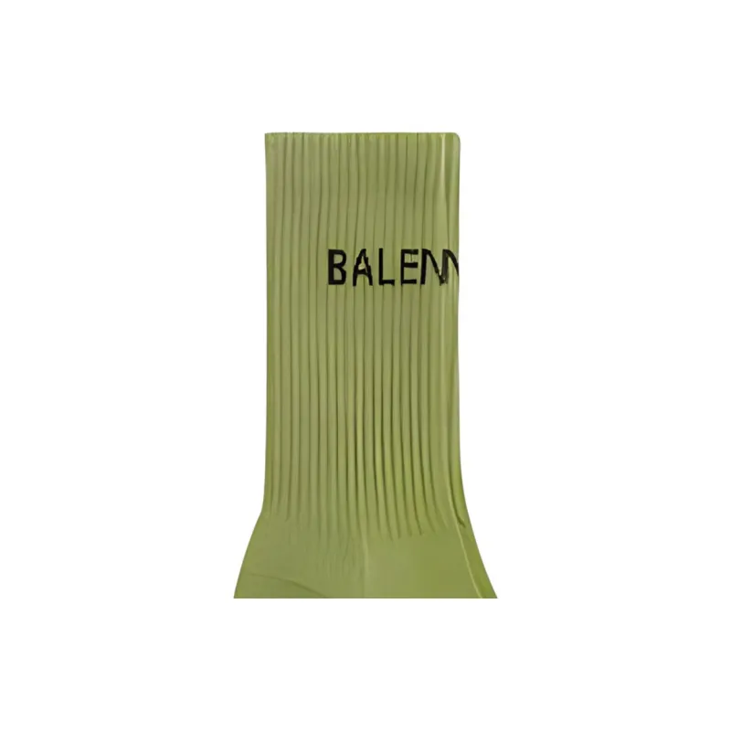 Balenciaga FW22 Mid-Calf Socks Men's 1 Pack Green-2