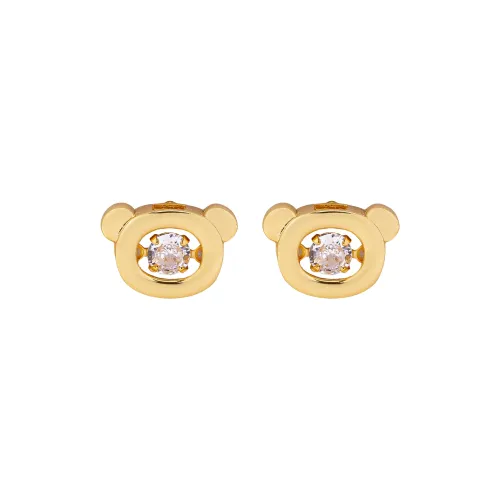 YYOGURT Copper Plated 14K Real Gold 925 Sterling Silver Needle Silver Stud Earrings Women's