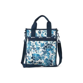 LeSportsac Nylon Tote Bag Shopping Bag Shoulder Bag Crossbody Bag Handbag Women's Blue & White