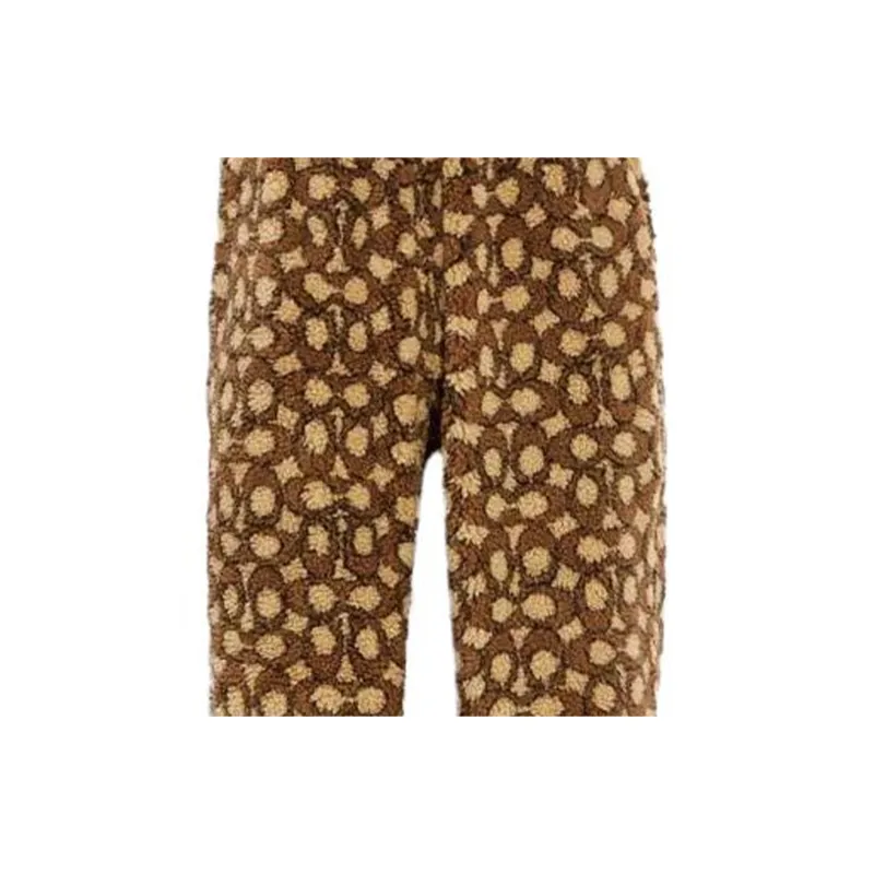 COACH Knitted Sports Pants Men's Brown-3