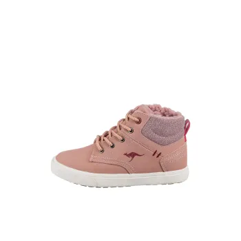 BasketMixte x KangaROOS Anti Kick Cushioning Mid Top Kids' Skateboarding Shoes Light Pink Children Aged 3 7 Years Old