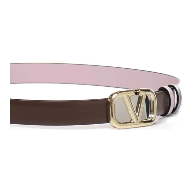 Valentino Calfskin Leather Belts Women's Silver --1