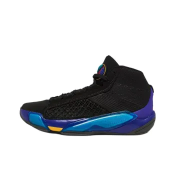 Jordan Air Jordan 38 Anti Slip Wear Resistant Mid Top Children's Basketball Shoes Black Teenagers