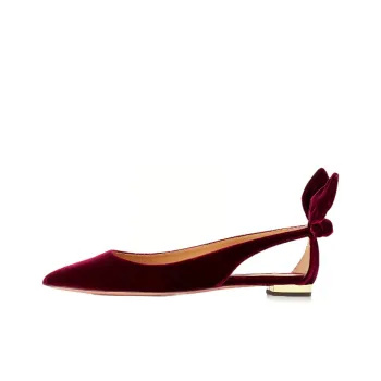AQUAZZURA Bow Tie Ballet Flat Shoes Women's Purple