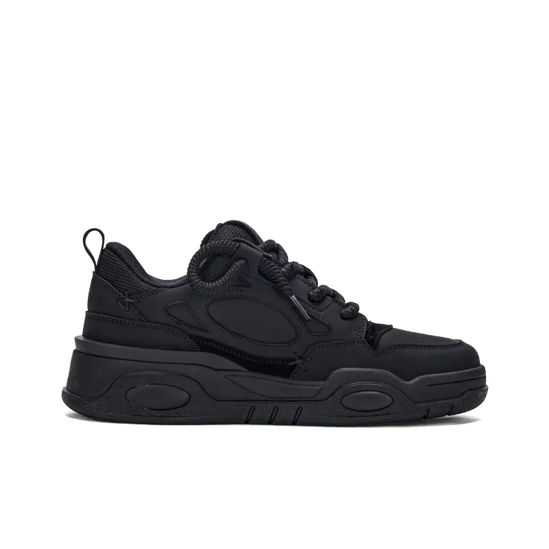 JEEP SPIRIT Slip-Resistant Water-Resistant Wear-Resistant Height-Increasing Low-Top Skateboard Shoes Men's Black-2