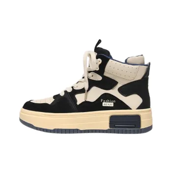 BENZI Skateboard Shoes Women's High Top Black/Green