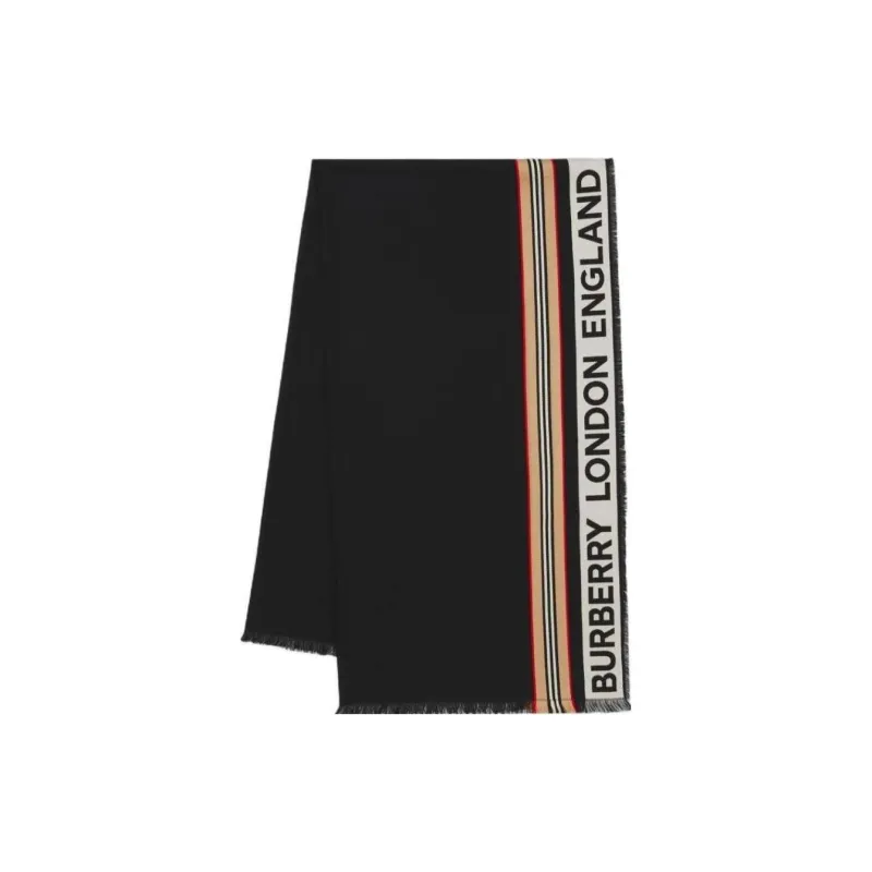 Burberry Knit Scarves Men's Black-3