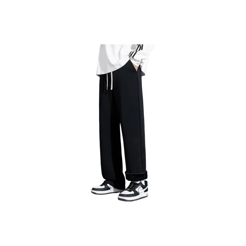 FONDLOOK Casual Pants Unisex Black-3