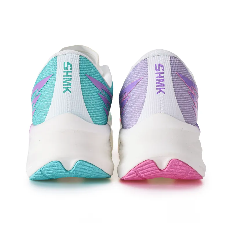 SHMK SUPREME Running Shoes Unisex Low Top White/Purple/Pink/Cyan-3