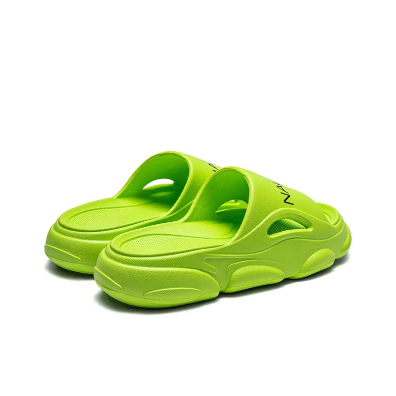 NAUTICA Slip Resistant Odor Resistant Abrasion Resistant Slide Slippers Unisex Neon Green-3