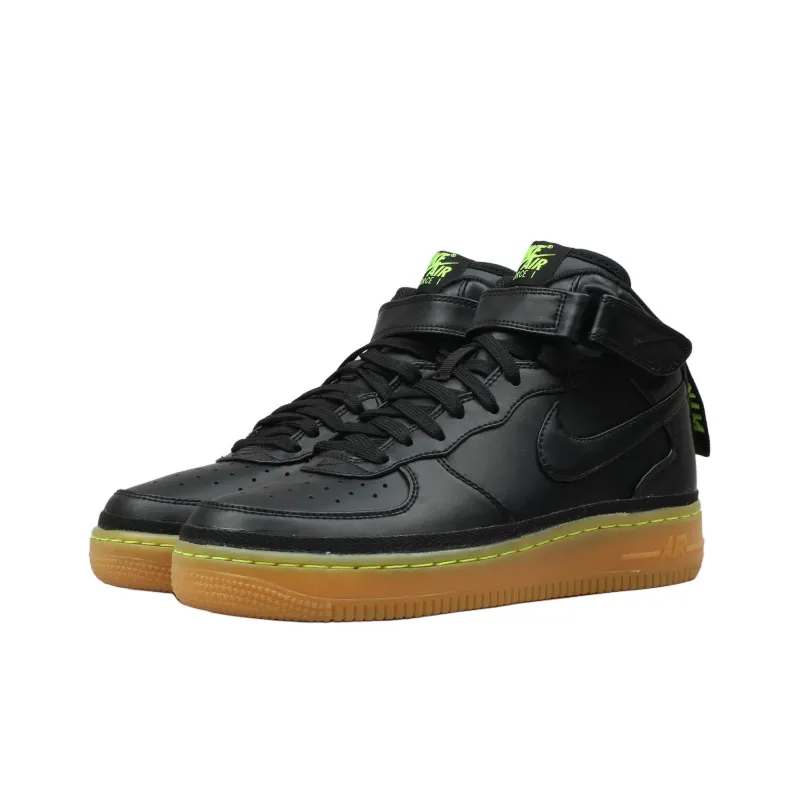 Nike Air Force 1 Mid Black Gum Volt GS-2