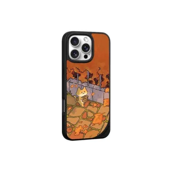 LANWK Glass Material Autumn Is Here Phone Case Compatible With Apple IPhone 13/14/15/16/Pro/Pro Max Anti Drop Magnetic