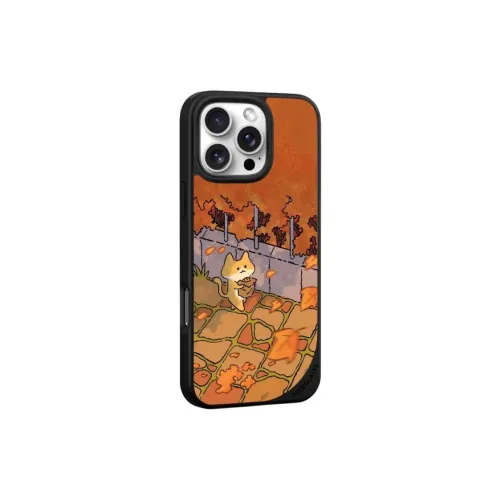LANWK Glass Material Autumn Is Here Phone Case Compatible With Apple IPhone 13/14/15/16/Pro/Pro Max Anti Drop Magnetic
