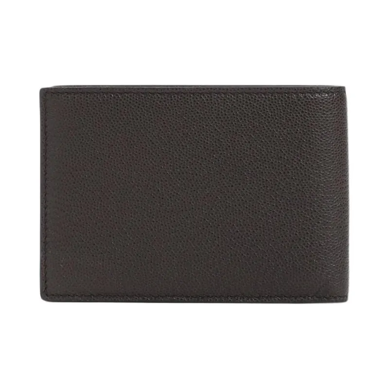GIORGIO ARMANI Calfskin Wallet Men's Brown-1
